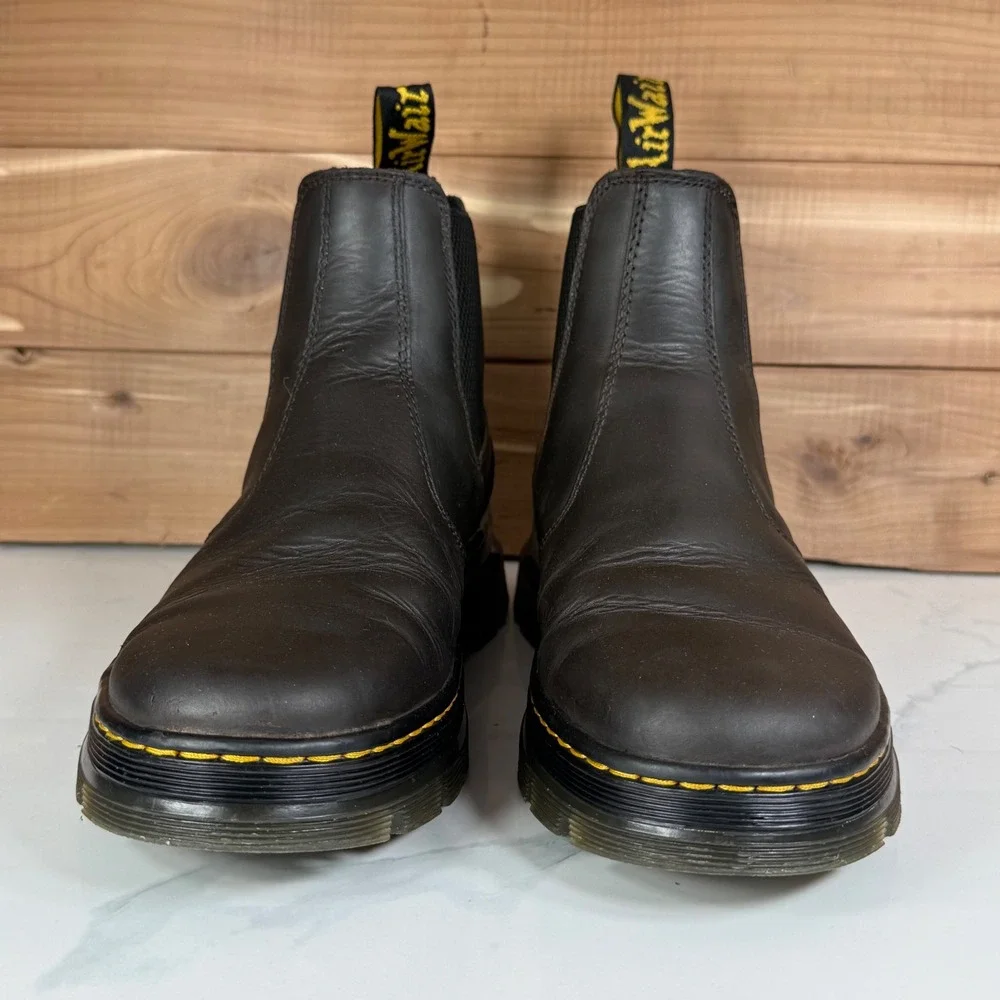 Dr. Martens Embury Crazy Horse Leather Casual‎ Boots Dark Brown Men's size 8